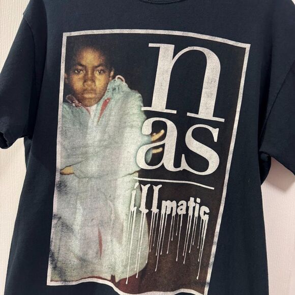 Vintage NAS Illmatic Rap Tee Shirt Sz XL Black Hip Hop - Picture 5 of 5